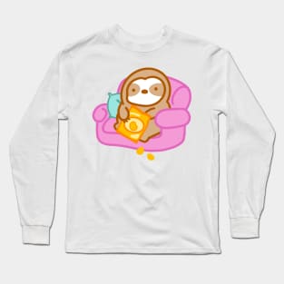 Cute Sloth Couch Potato Long Sleeve T-Shirt